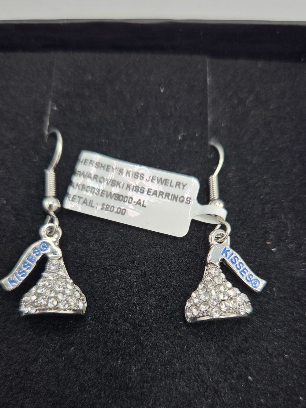 Hershey Kiss Earrings With Swarovski Crystals